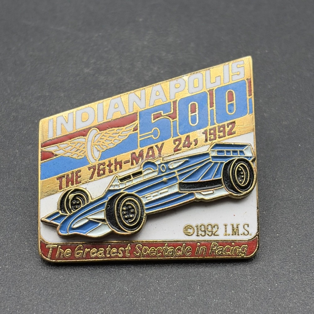 1992 75th Indianapolis 500‎ The Greatest Spectacle In Racing Lapel Hat Pin
